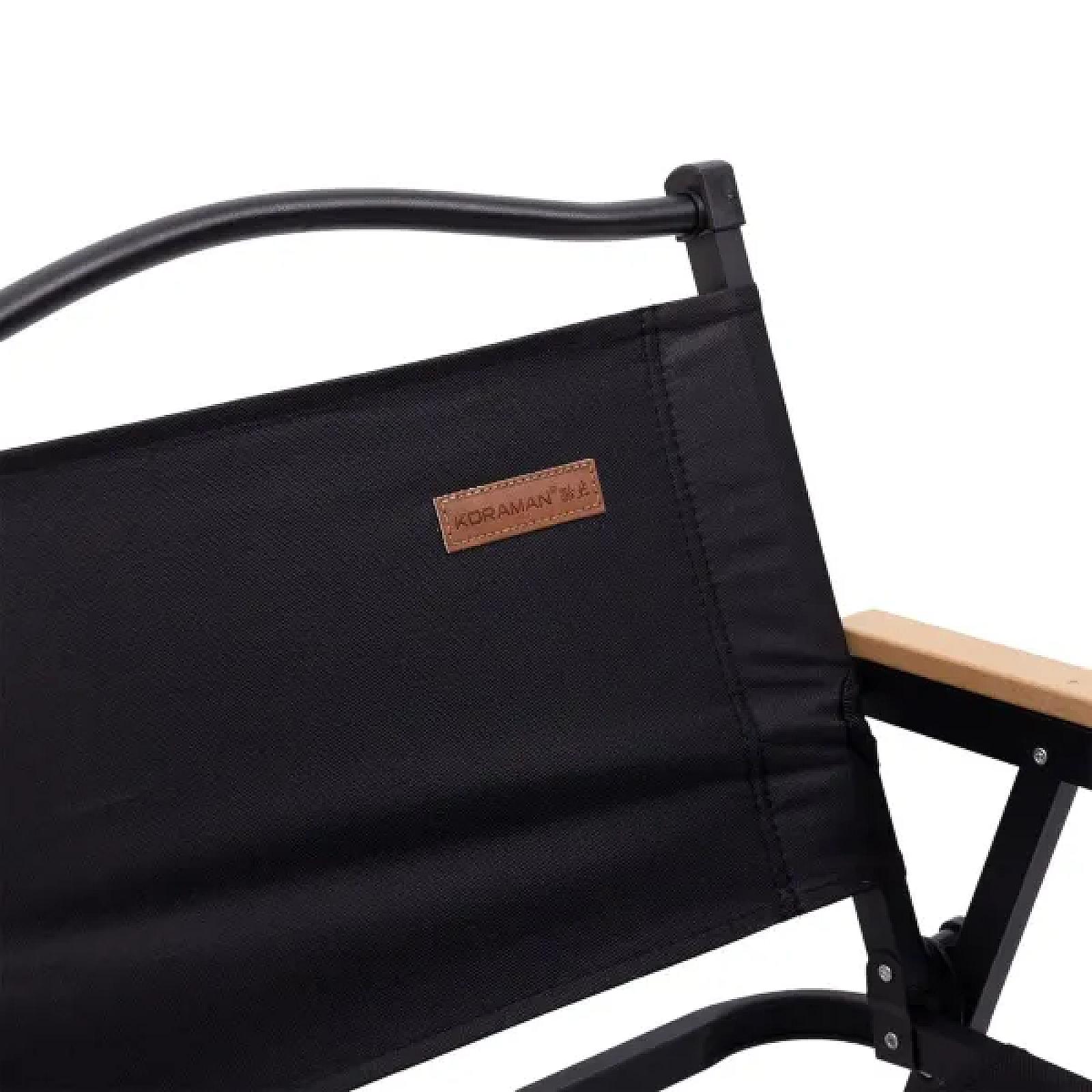 Стілець для кемпінгу складаний 50*51*64 см з алюмінієвим каркасом, чорний