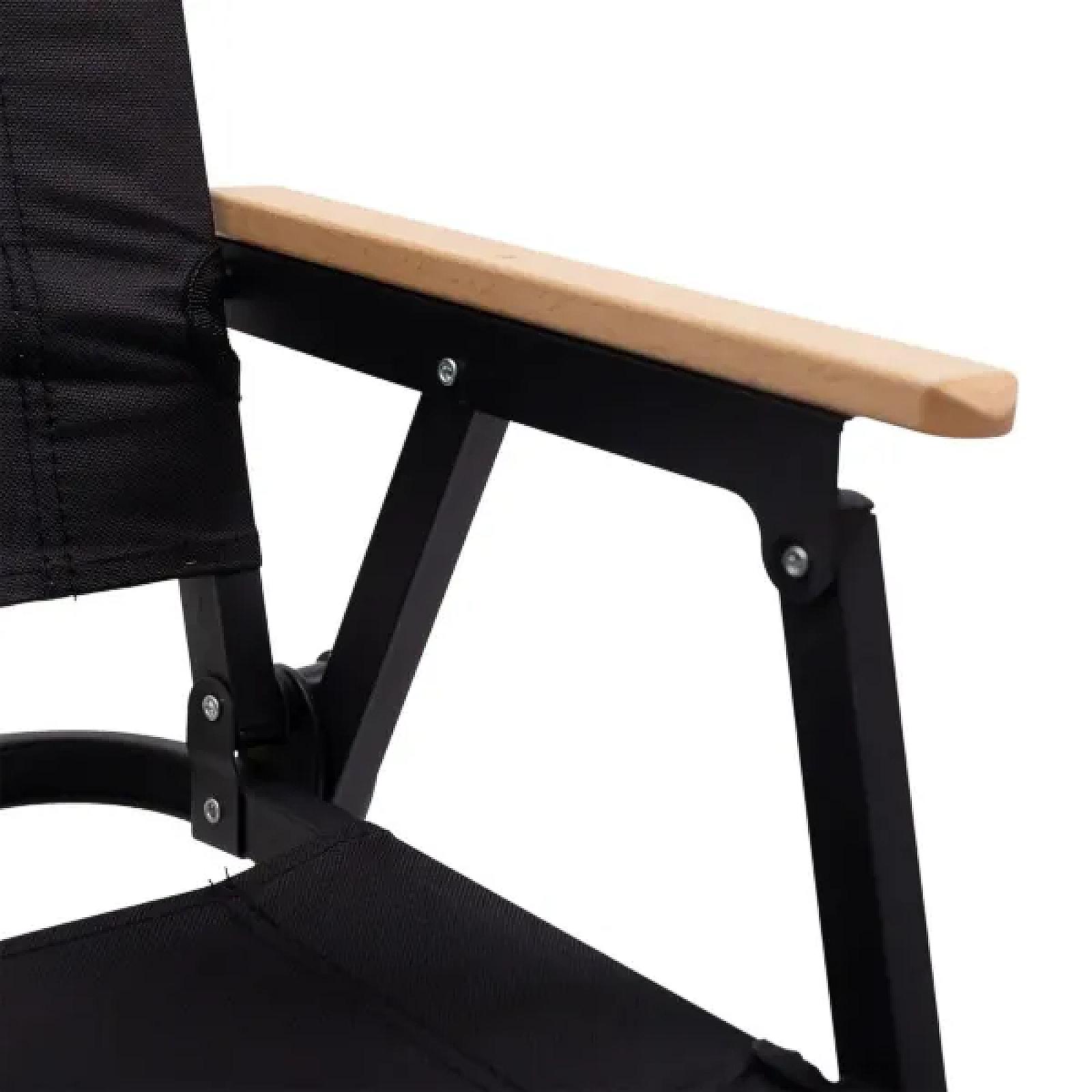 Стілець для кемпінгу складаний 50*51*64 см з алюмінієвим каркасом, чорний