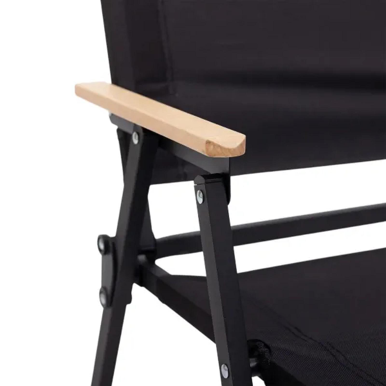 Стілець для кемпінгу складаний 50*51*64 см з алюмінієвим каркасом, чорний