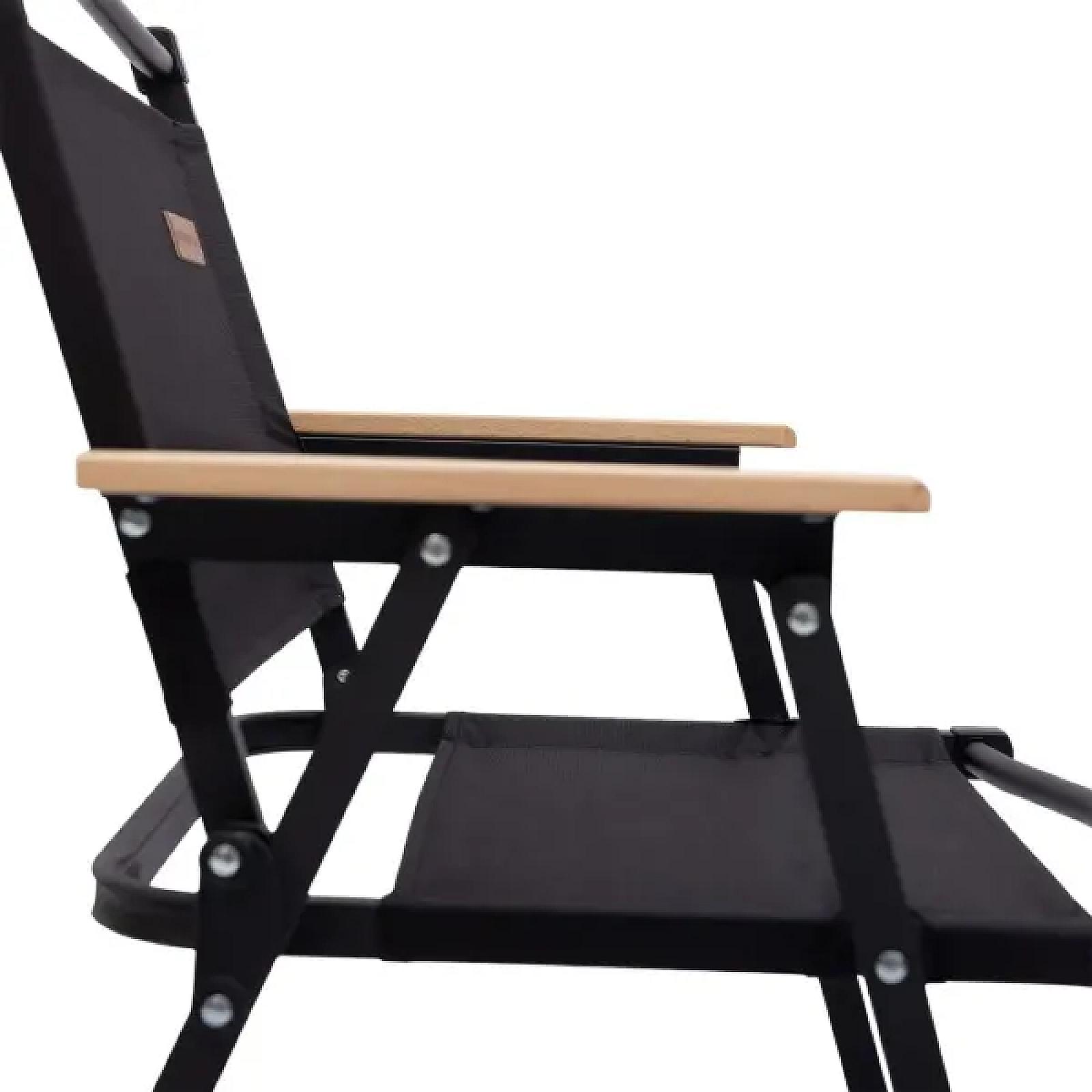 Стілець для кемпінгу складаний 50*51*64 см з алюмінієвим каркасом, чорний