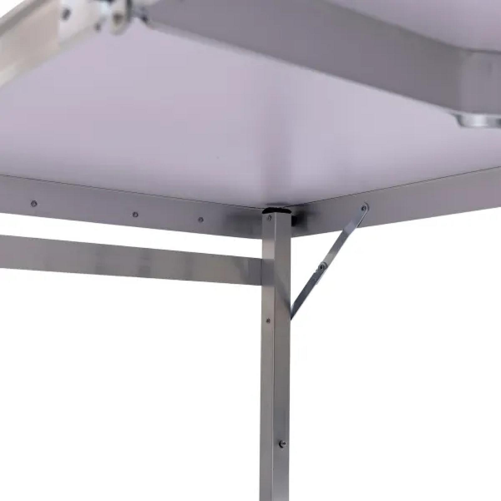 Набір меблів для пікніка посилений стіл та 4 стільці 120*60*75/65/55 см, білий