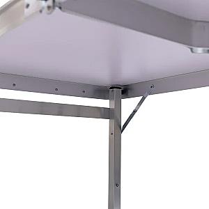 Набір меблів для пікніка посилений стіл та 4 стільці 120*60*75/65/55 см, білий