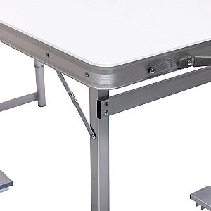 Набір меблів для пікніка посилений стіл та 4 стільці 120*60*75/65/55 см, білий