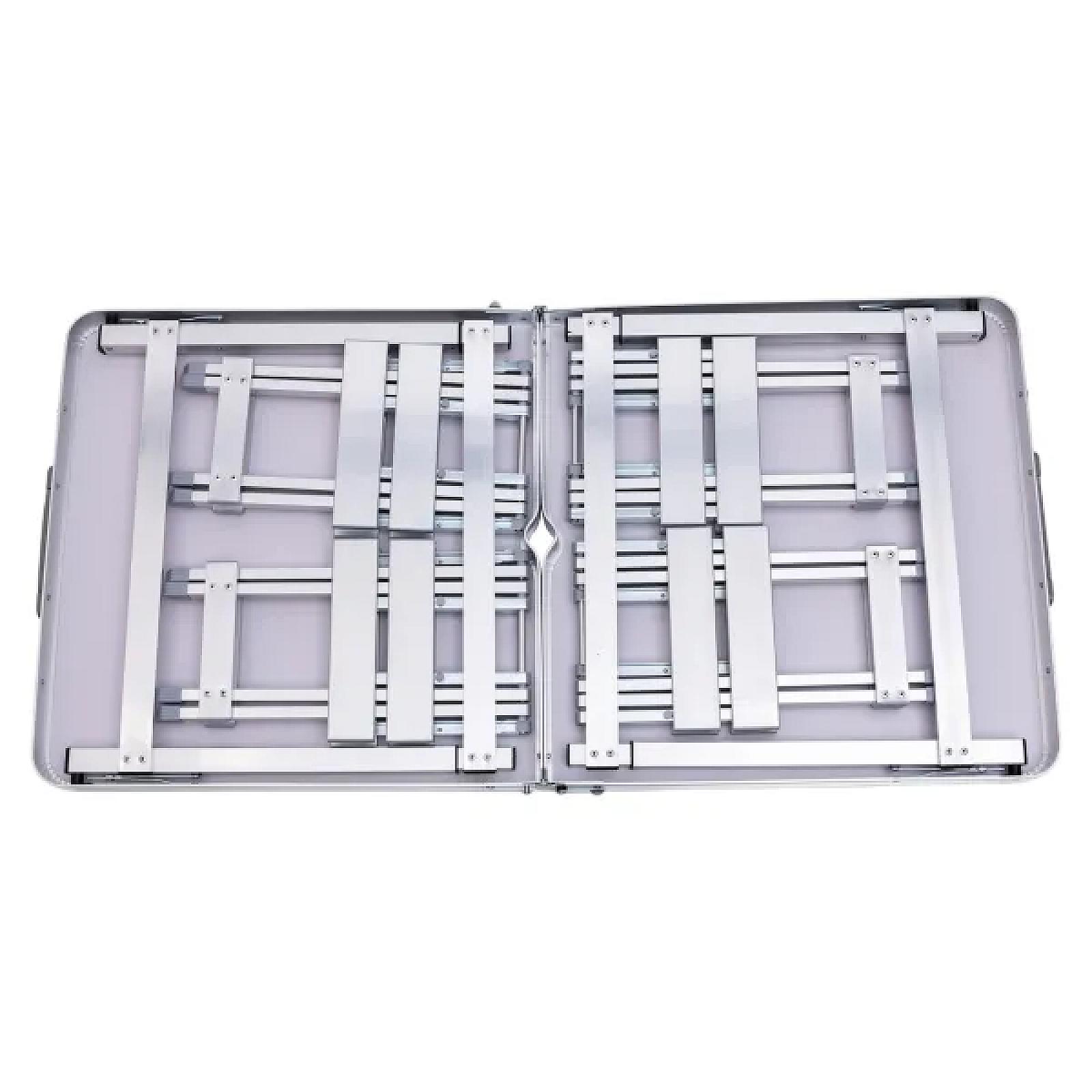 Набір меблів для пікніка посилений стіл та 4 стільці 120*60*75/65/55 см, сірий