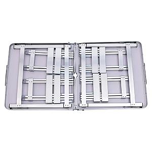 Набір меблів для пікніка посилений стіл та 4 стільці 120*60*75/65/55 см, сірий