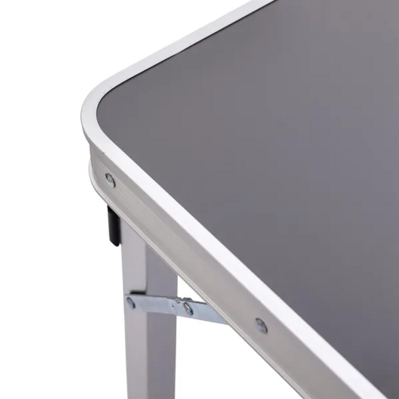 Набір меблів для пікніка посилений стіл та 4 стільці 120*60*75/65/55 см, сірий