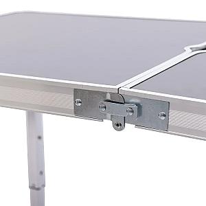 Набір меблів для пікніка посилений стіл та 4 стільці 120*60*75/65/55 см, сірий