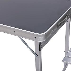 Набір меблів для пікніка посилений стіл та 4 стільці 120*60*75/65/55 см, чорний