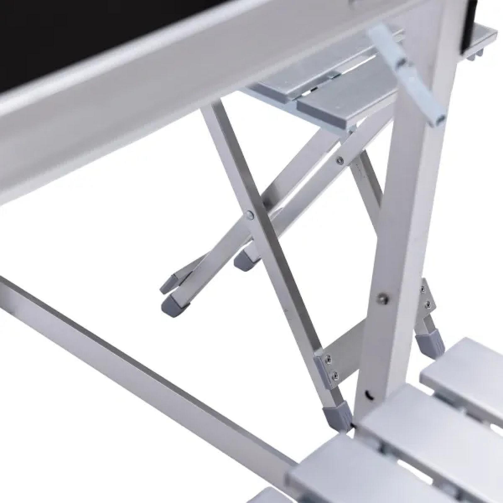 Набір меблів для пікніка посилений стіл та 4 стільці 120*60*75/65/55 см, чорний