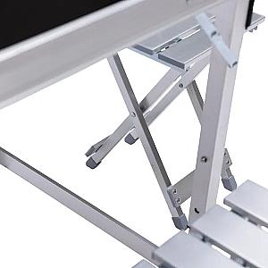 Набір меблів для пікніка посилений стіл та 4 стільці 120*60*75/65/55 см, чорний