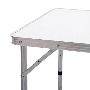 Стіл для пікніка розкладний зі стільцями 120*60*70/61/54 см, білий