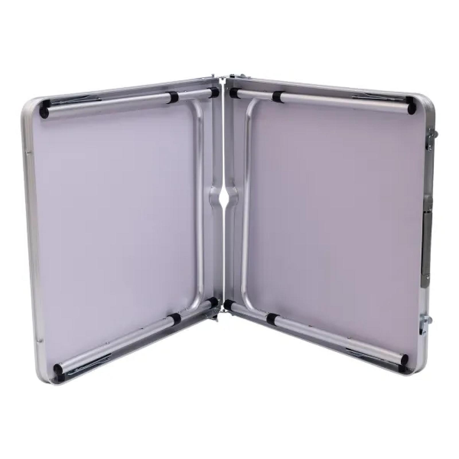 Стіл для пікніка розкладний зі стільцями 120*60*70/61/54 см, білий