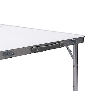 Стіл для пікніка розкладний зі стільцями 120*60*70/61/54 см, білий