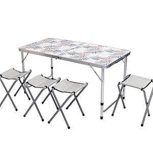 Стіл для пікніка розкладний зі стільцями 120*60*70/61/54 см, пальма