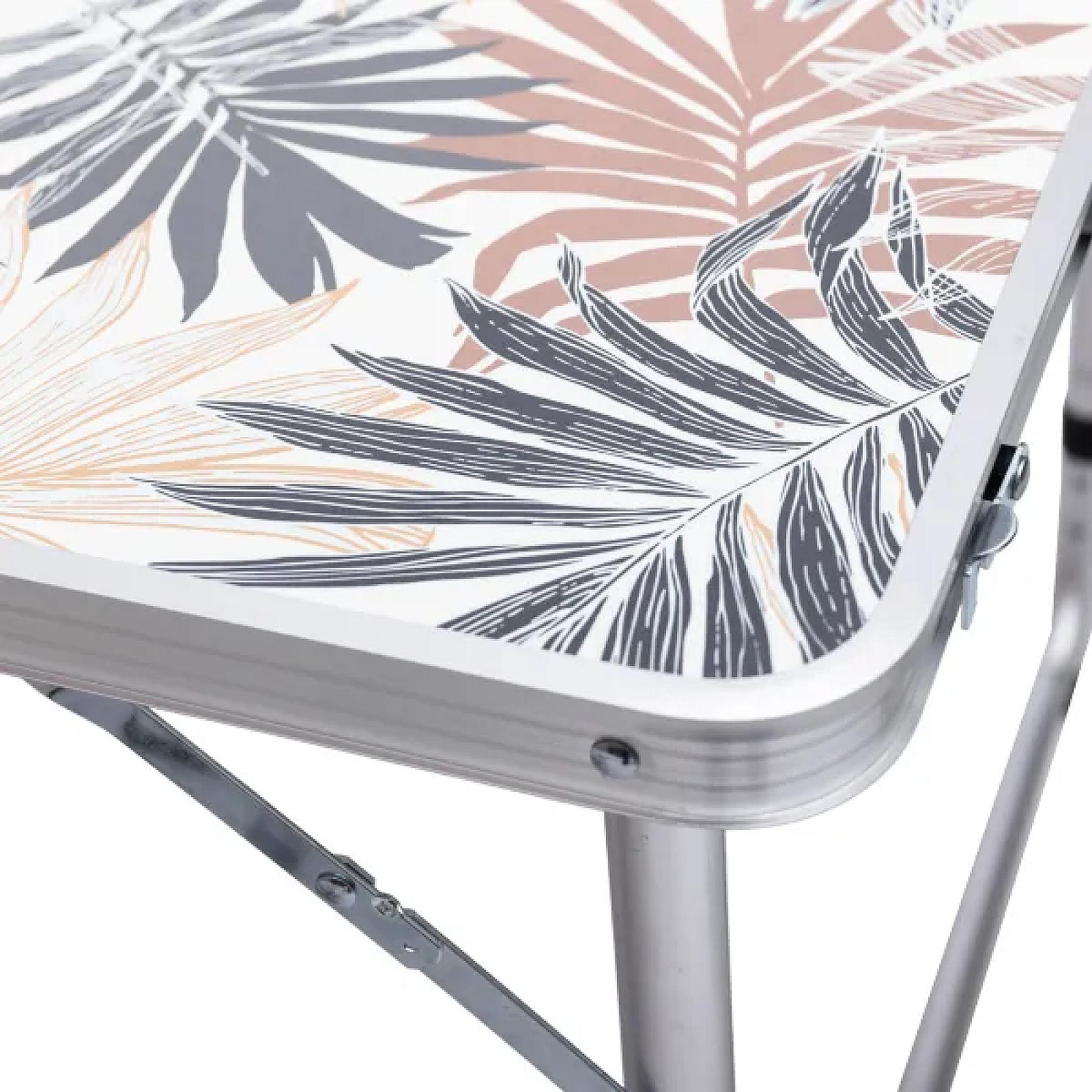 Стіл для пікніка розкладний зі стільцями 120*60*70/61/54 см, пальма