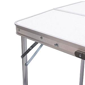 Стіл складаний і дві лавки для кемпінгу 90*60*39.5/70 см, білий