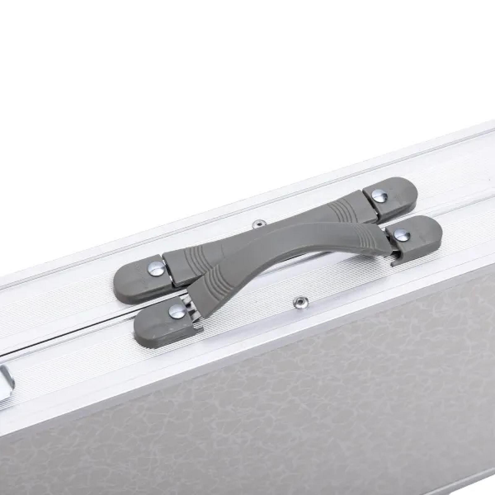 Стіл складаний і дві лавки для кемпінгу 90*60*39.5/70 см, білий