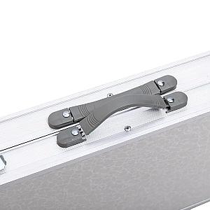 Стіл складаний і дві лавки для кемпінгу 90*60*39.5/70 см, білий