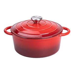 Набір посуду для приготування чавунний 2/3/4/1 л, червоний