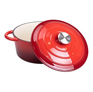 Набір посуду для приготування чавунний 2/3/4/1 л, червоний