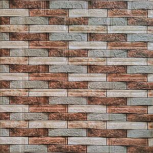 Декоративна 3D панель 700х770х3мм Коричнева цегла піщаник (340)