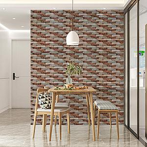 Декоративна 3D панель 700х770х3мм Коричнева цегла піщаник (340)