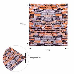 Декоративна 3D панель 700х770х6мм Цегла Катеринославська піщаник (045)