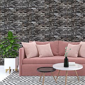 Самоклеюча декоративна 3D панель 700х770х5мм Сіра цегла піщаник (059)