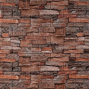 Самоклеюча декоративна 3D панель 700х770х5мм Червона цегла піщаник (058)