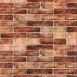 Самоклеюча декоративна 3D панель 700х770х5мм Коричнева Катеринославська цегла (179)