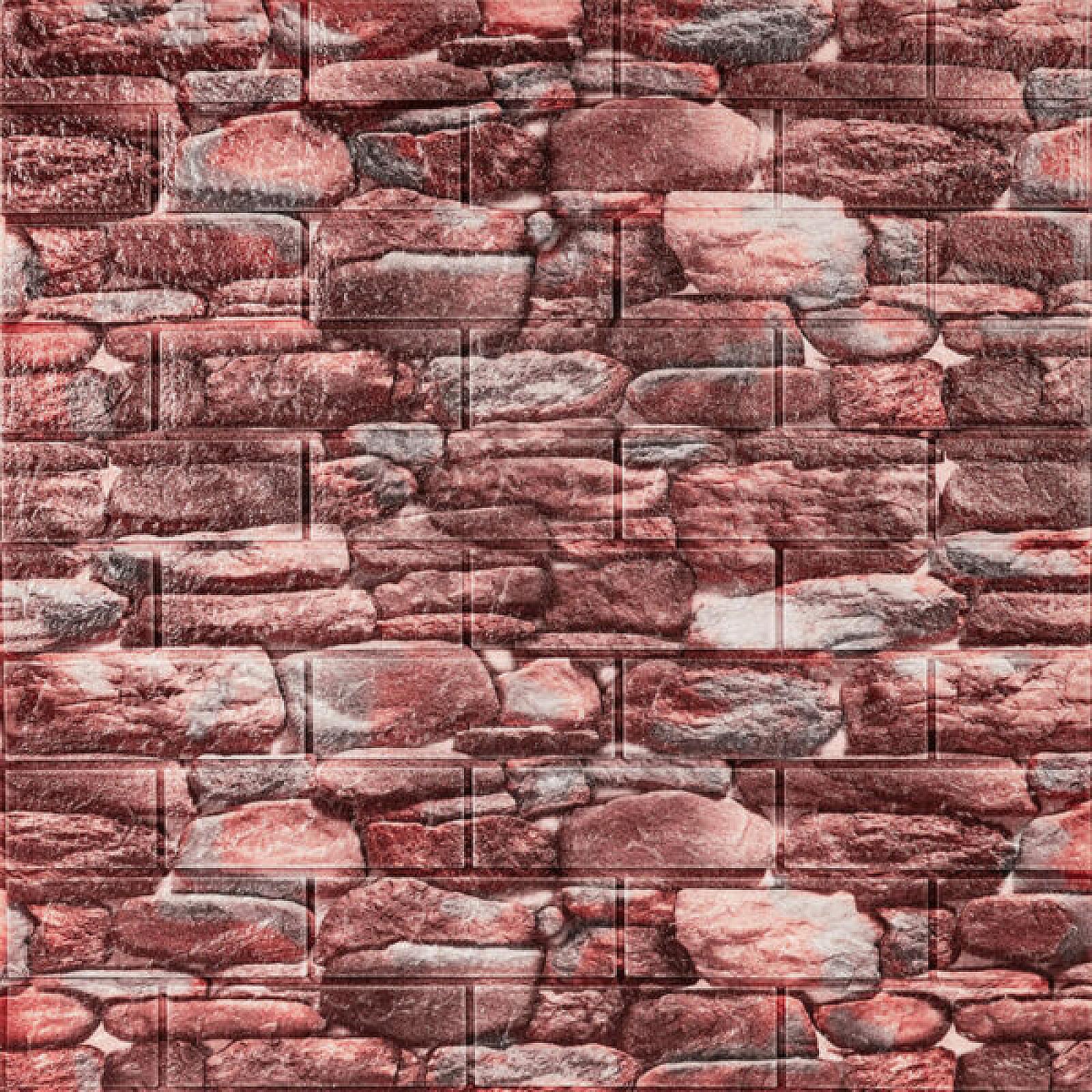 Самоклеюча декоративна 3D панелі 700х770х5мм Матовий камінь (060M)