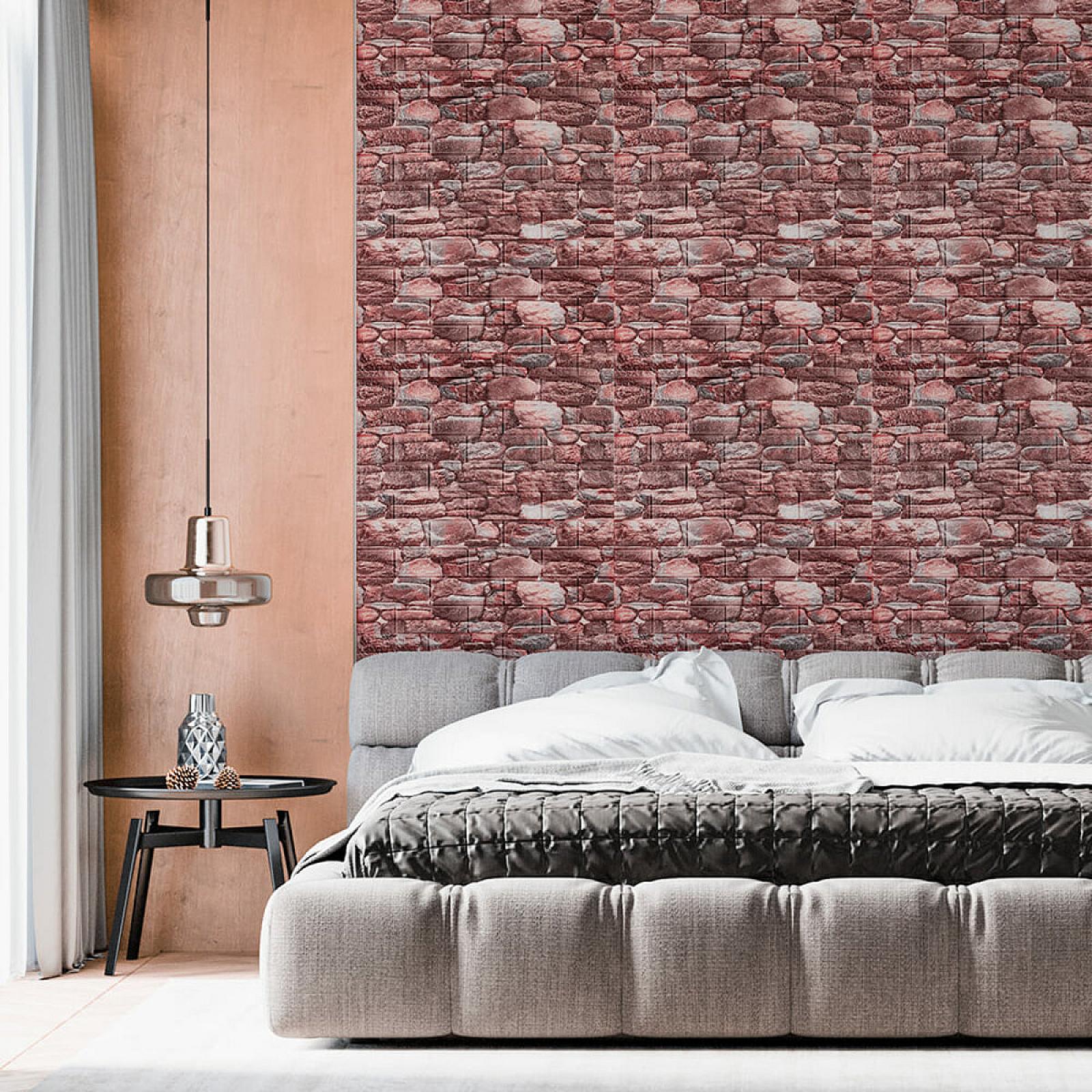 Самоклеюча декоративна 3D панелі 700х770х5мм Матовий камінь (060M)