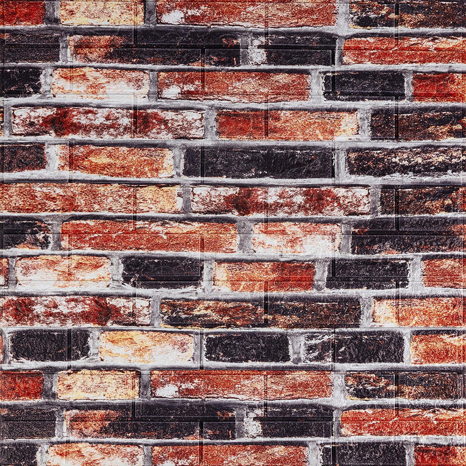 Декоративна 3D панель 700х770х5мм Сіро-синя Катеринославська цегла (048)