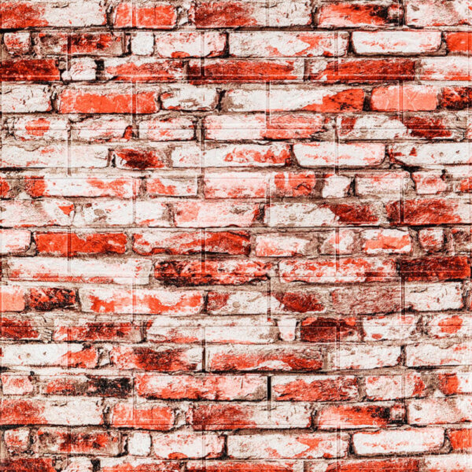 Декоративна 3D панель 700х770х4мм Червоно-біла цегла (341)