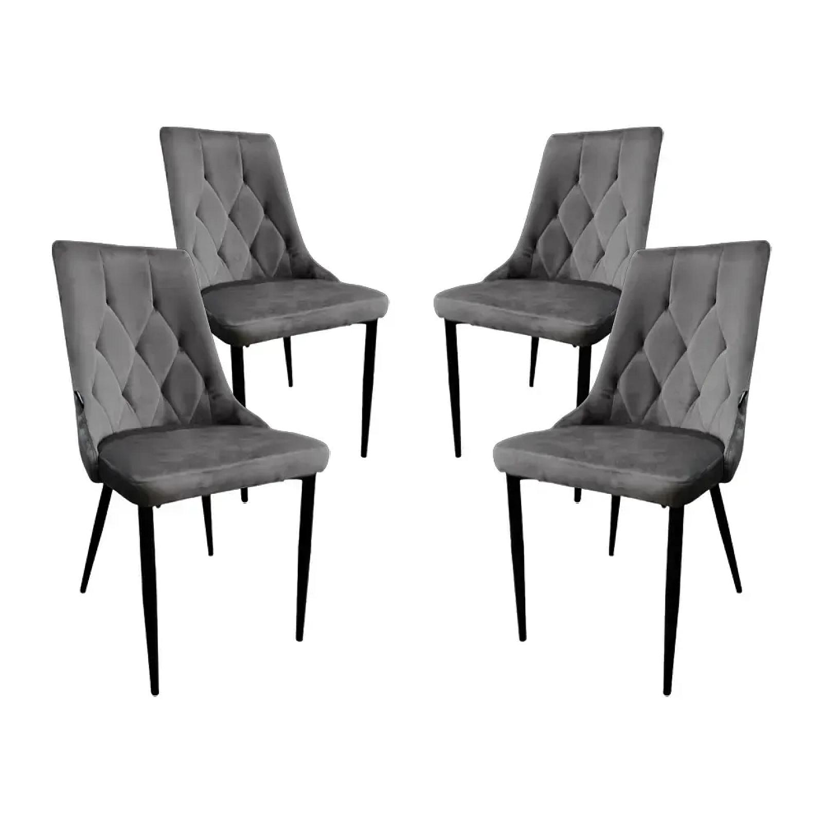 Стілець крісло для кухні, вітальні, кафе Bonro B-426 сіре (4 шт)