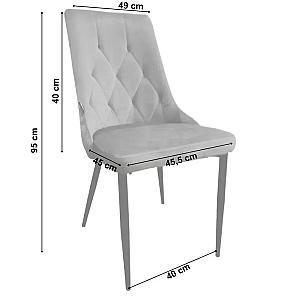 Стілець крісло для кухні, вітальні, кафе Bonro B-426 сіре (4 шт)