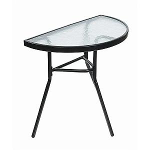 Столик для балкона тераси саду напівкруглий Bonro B-1913 чорний
