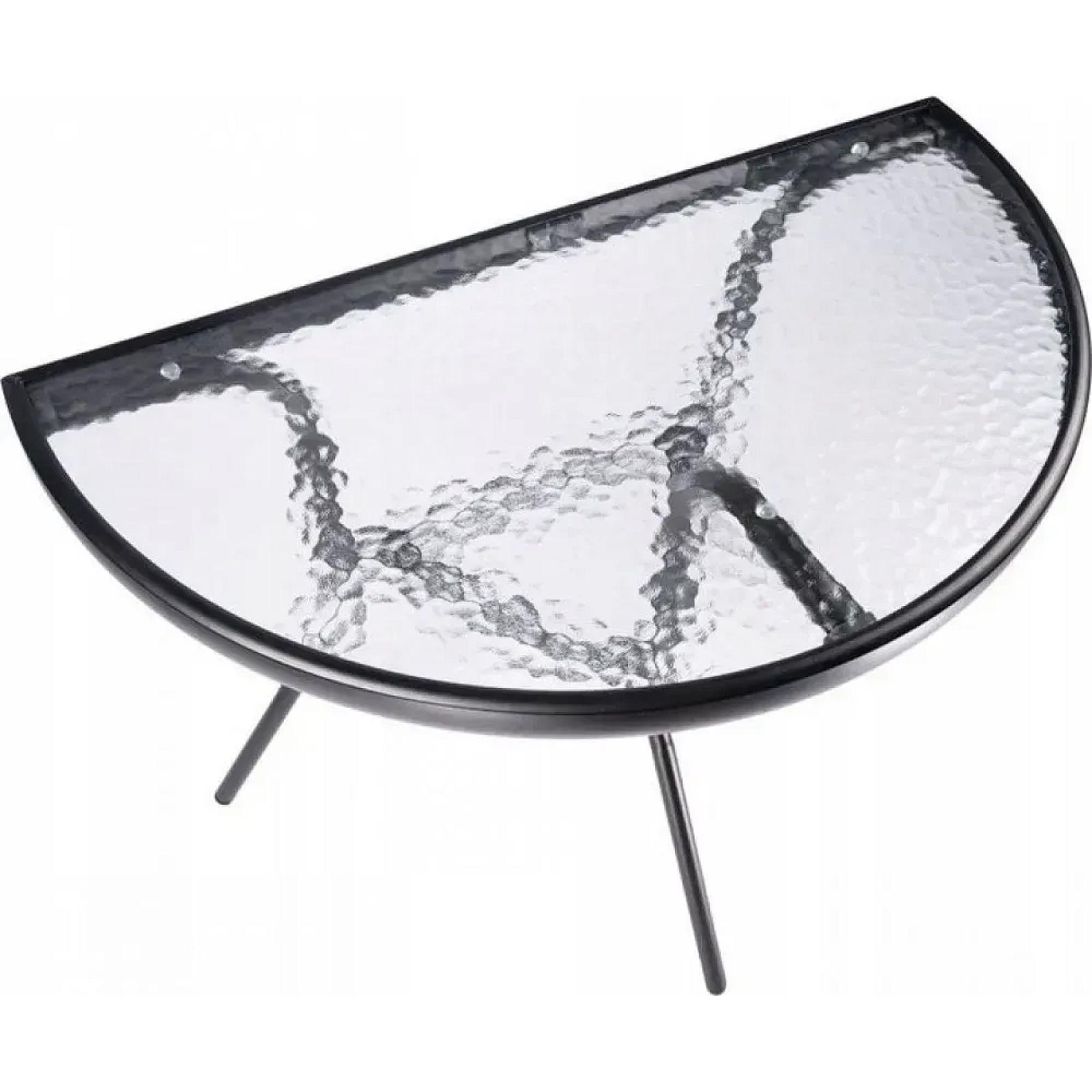 Столик для балкона тераси саду напівкруглий Bonro B-1913 чорний