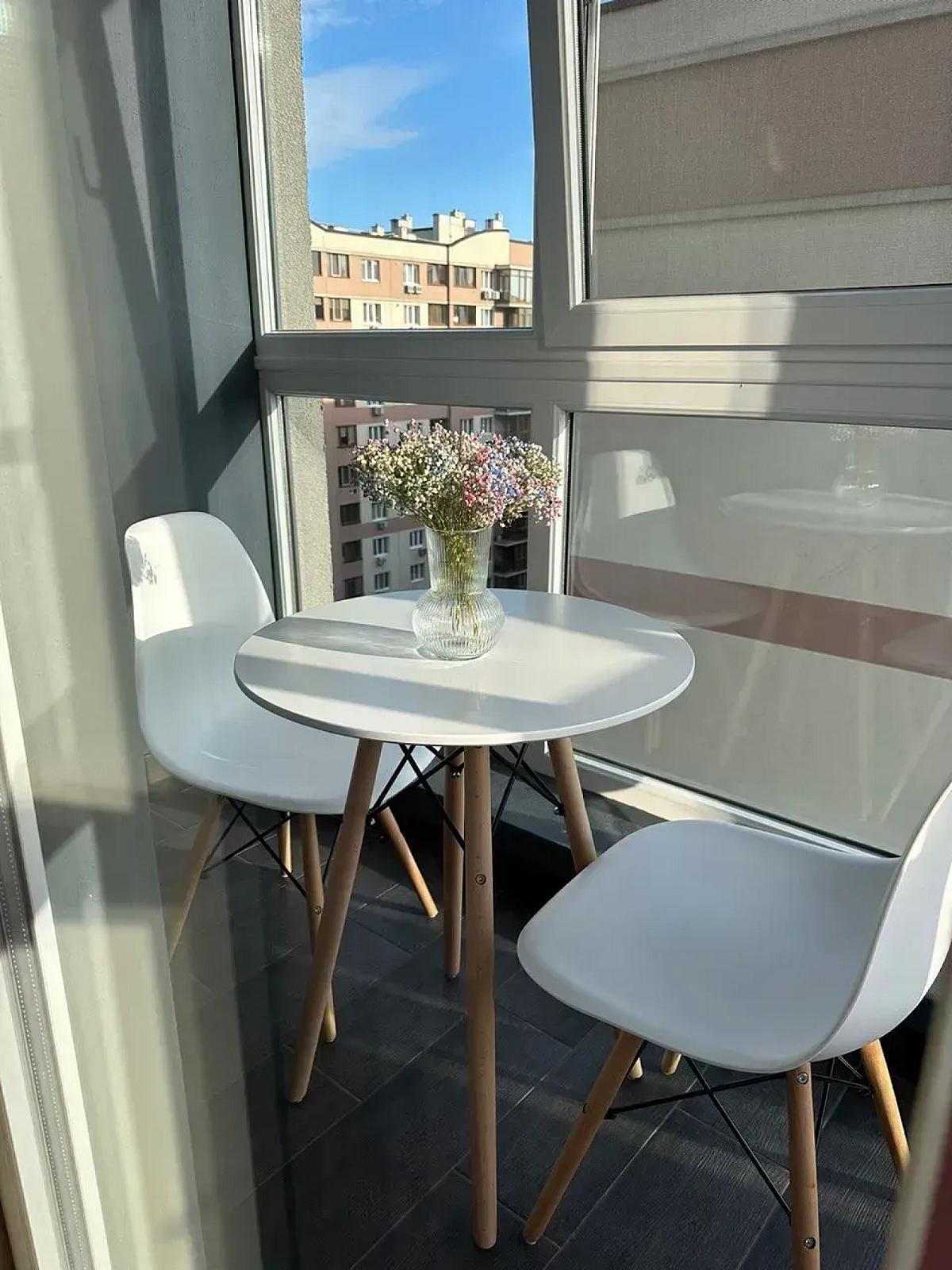 Стіл обідній круглий Bonro В-957-600 білий