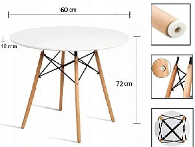 Стіл обідній круглий Bonro В-957-600 чорний