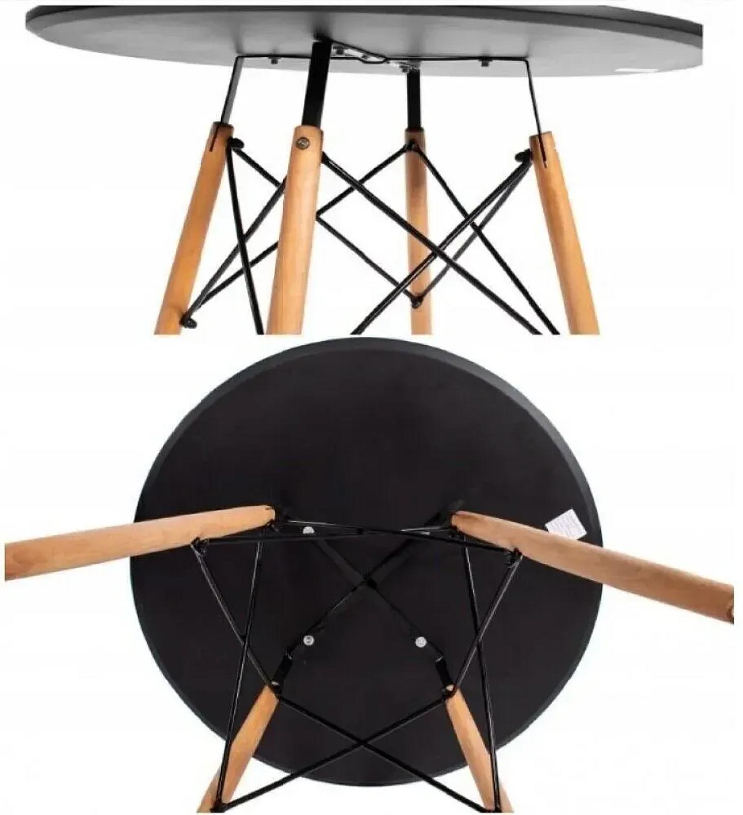 Стіл обідній круглий Bonro В-957-800 чорний