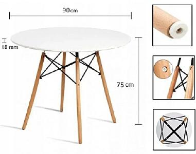 Стіл обідній круглий Bonro В-957-900 чорний