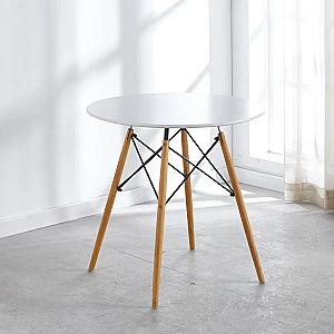 Стіл обідній круглий 70 см Bonro ВN-957 білий