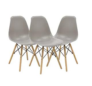 Крісло для кухні на ніжках Bonro В-173 FULL KD коричневе (3 шт)