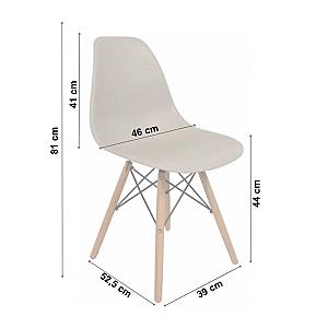 Крісло для кухні на ніжках Bonro В-173 FULL KD коричневе (3 шт)