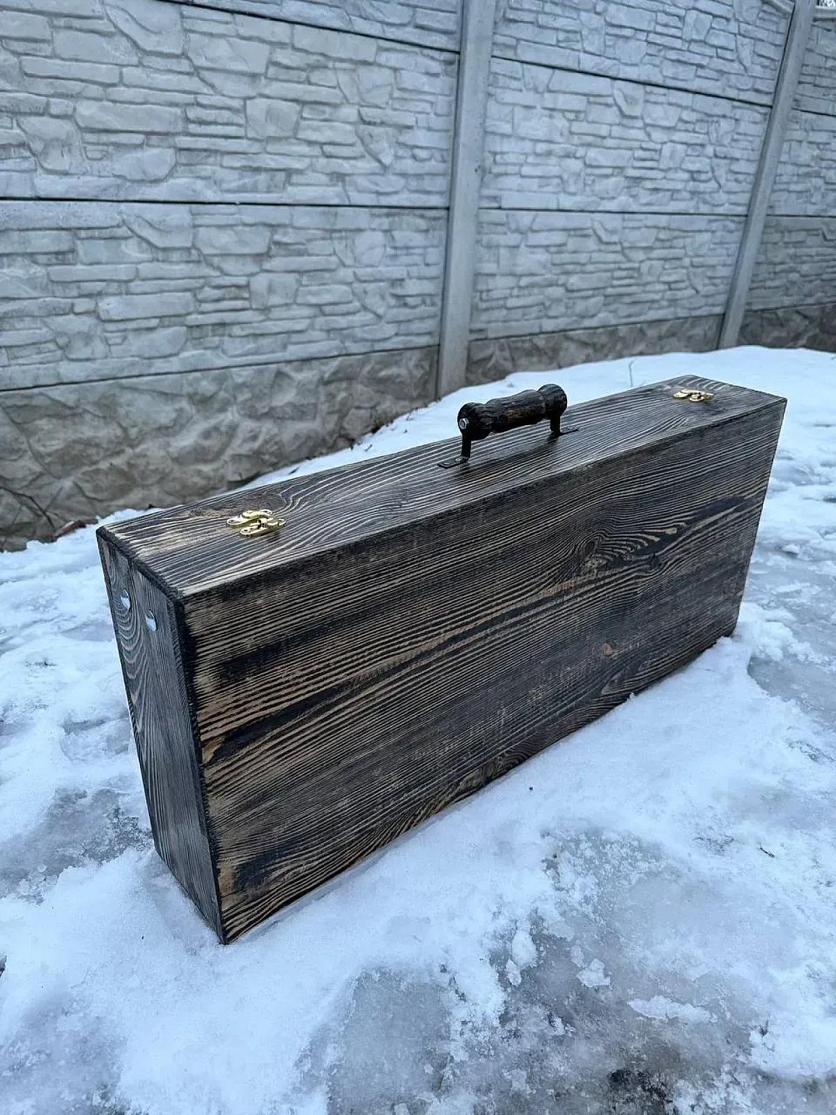 Дерев'яний кейс "МАСИВ": набір шампурів