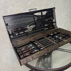 Кейс із фанери «CASE-15» з набором шампурів усередині