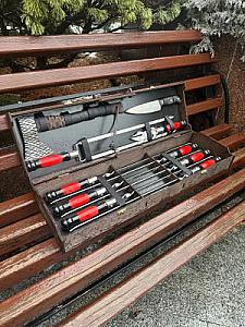 Кейс із фанери «Case-13» з набором шампурів