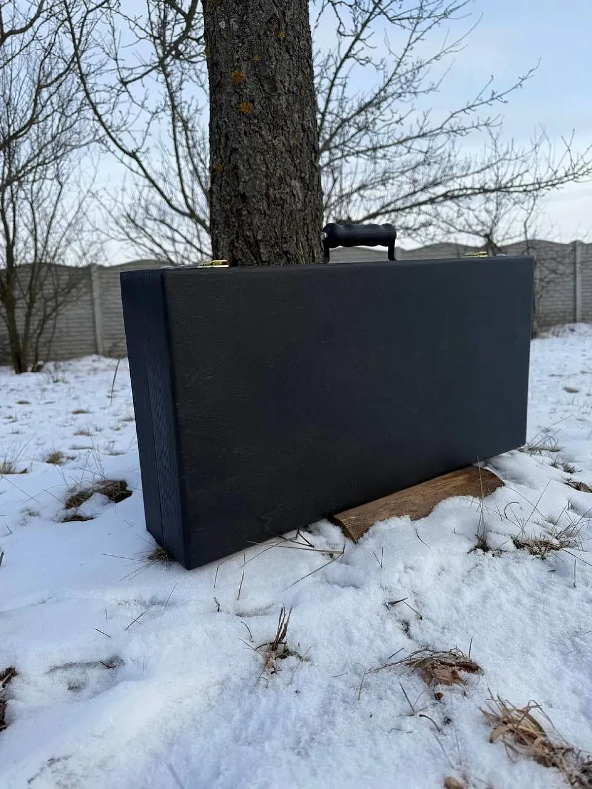 Набір шампурів у дерев'яному кейсі «МЕСНИК»