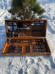 Набір шампурів "ЧИКАГО" у дерев'яному кейсі